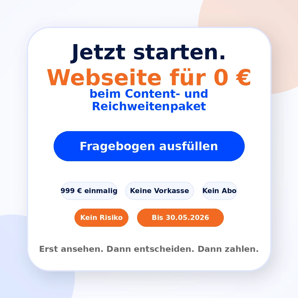 Abschlussgrafik: Webseite für 0 Euro