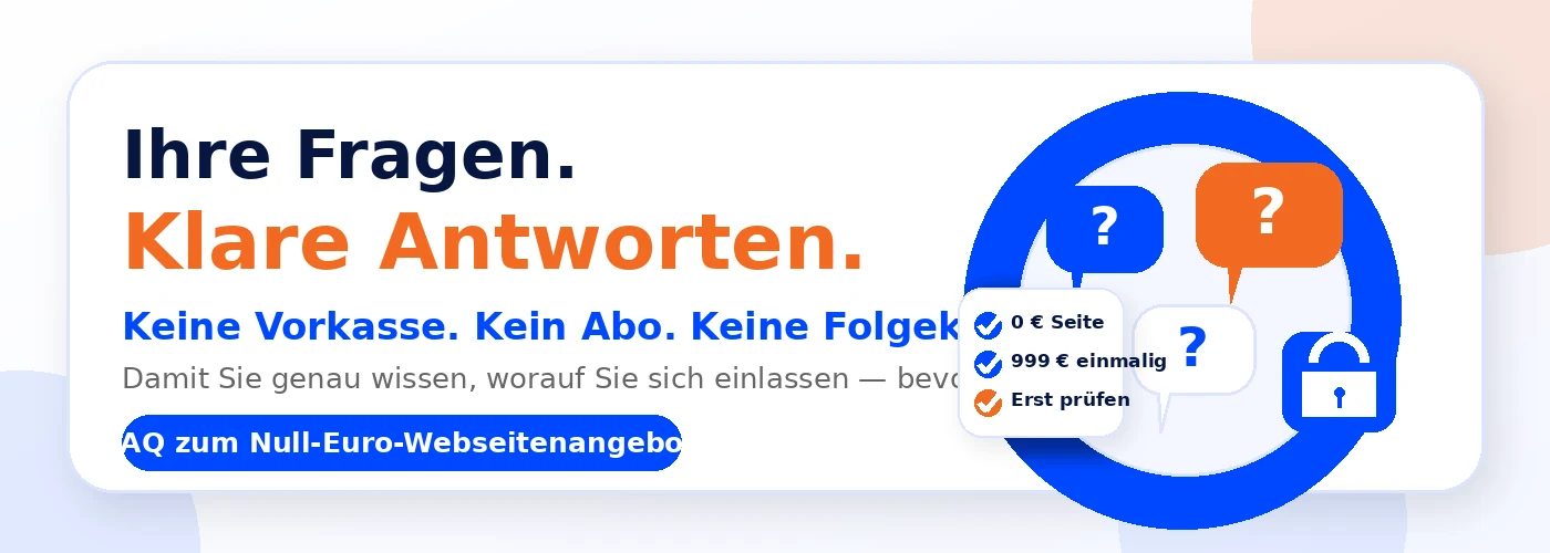 FAQ Header: Ihre Fragen. Klare Antworten.